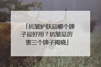 抗皱护肤品哪个牌子最好用？抗皱最厉害三个牌子揭晓