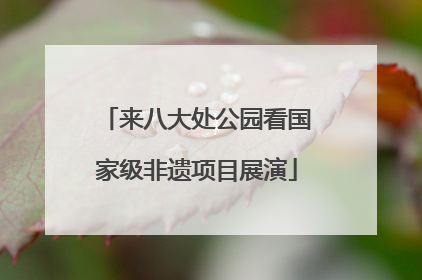 来八大处公园看国家级非遗项目展演