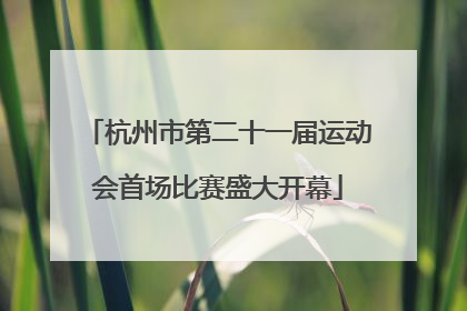 杭州市第二十一届运动会首场比赛盛大开幕