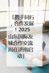 携手同行，合作发展！2025山东国际友城合作交流周在济南启动