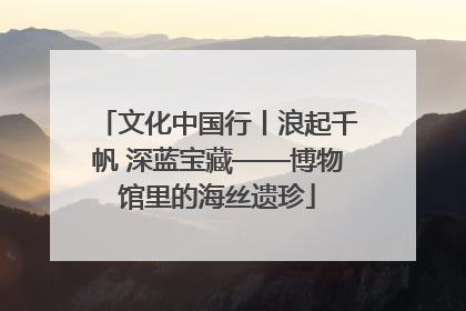 文化中国行丨浪起千帆 深蓝宝藏——博物馆里的海丝遗珍