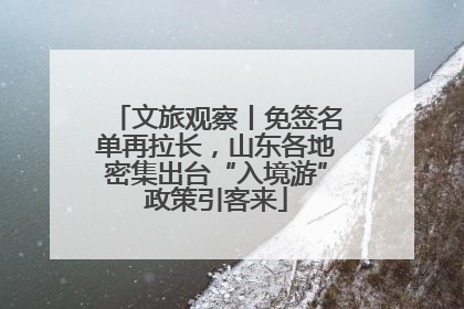 文旅观察丨免签名单再拉长，山东各地密集出台“入境游”政策引客来