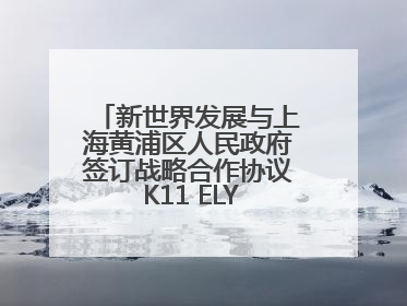 新世界发展与上海黄浦区人民政府签订战略合作协议 K11 ELYSEA璀璨启幕