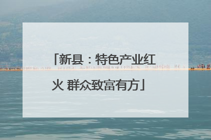 新县：特色产业红火 群众致富有方