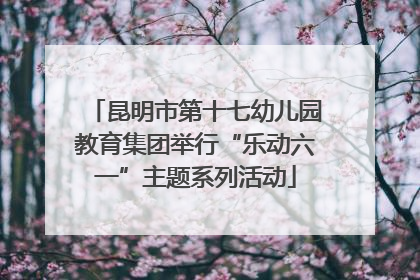 昆明市第十七幼儿园教育集团举行“乐动六一”主题系列活动