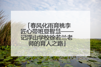 春风化雨育桃李 匠心带班显智慧——记浮山学校徐若兰老师的育人之路