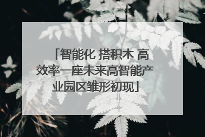 智能化 搭积木 高效率一座未来高智能产业园区雏形初现
