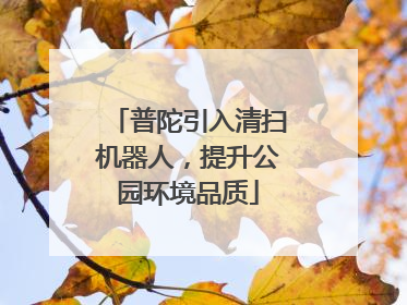 普陀引入清扫机器人，提升公园环境品质
