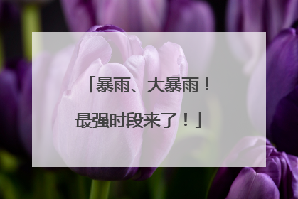 暴雨、大暴雨！最强时段来了！