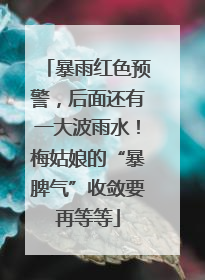 暴雨红色预警，后面还有一大波雨水！梅姑娘的“暴脾气”收敛要再等等