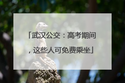 武汉公交：高考期间，这些人可免费乘坐