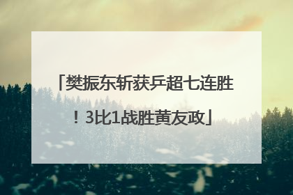 樊振东斩获乒超七连胜！3比1战胜黄友政