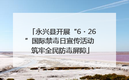 永兴县开展“6・26”国际禁毒日宣传活动 筑牢全民防毒屏障