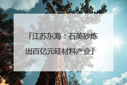 江苏东海：石英砂炼出百亿元硅材料产业