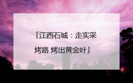 江西石城：走实采烤路 烤出黄金叶