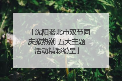 沈阳老北市双节同庆掀热潮 五大主题活动精彩纷呈