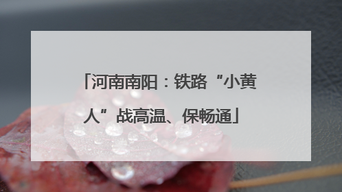 河南南阳：铁路“小黄人”战高温、保畅通