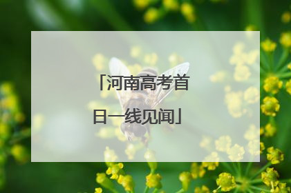 河南高考首日一线见闻