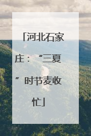 河北石家庄：“三夏”时节麦收忙