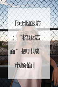 河北廊坊：“梳妆洁面”提升城市颜值