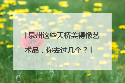 泉州这些天桥美得像艺术品，你去过几个？