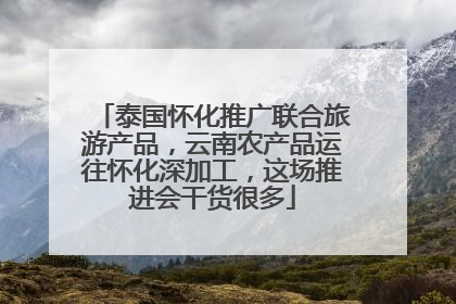 泰国怀化推广联合旅游产品，云南农产品运往怀化深加工，这场推进会干货很多