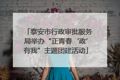 泰安市行政审批服务局举办“正青春‘政’有我”主题团建活动