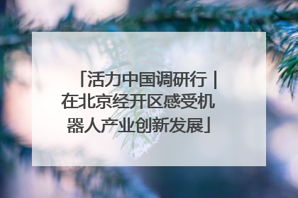 活力中国调研行｜在北京经开区感受机器人产业创新发展