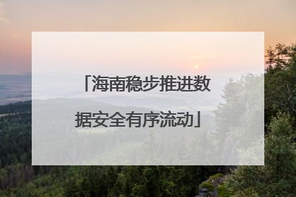 海南稳步推进数据安全有序流动