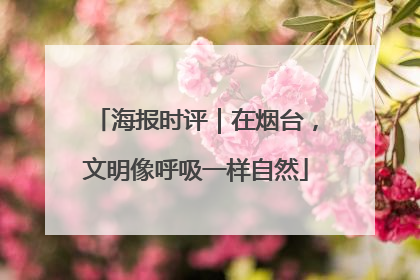 海报时评｜在烟台，文明像呼吸一样自然