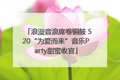 浪漫音浪席卷铜鼓 520“为爱而来”音乐Party甜蜜收官