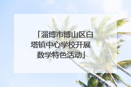 淄博市博山区白塔镇中心学校开展数学特色活动