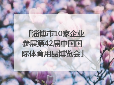 淄博市10家企业参展第42届中国国际体育用品博览会