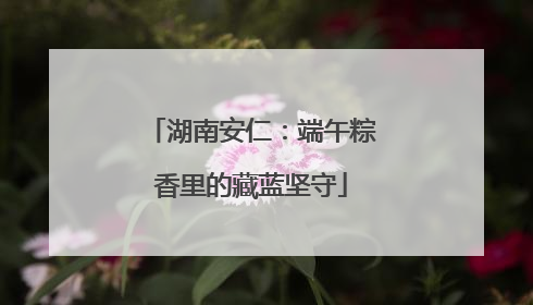 湖南安仁：端午粽香里的藏蓝坚守