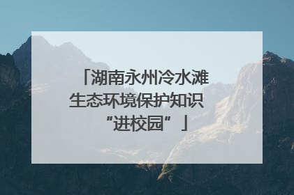 湖南永州冷水滩生态环境保护知识“进校园”