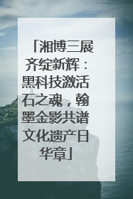 湘博三展齐绽新辉：黑科技激活石之魂，翰墨金影共谱文化遗产日华章