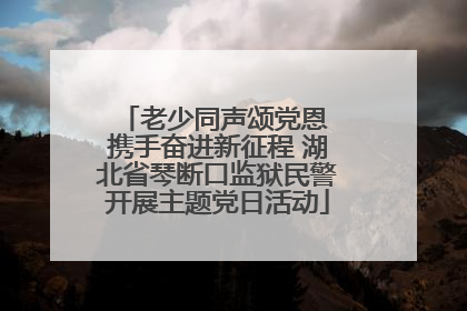老少同声颂党恩 携手奋进新征程 湖北省琴断口监狱民警开展主题党日活动