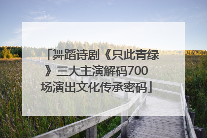 舞蹈诗剧《只此青绿》三大主演解码700场演出文化传承密码