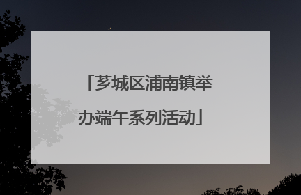 芗城区浦南镇举办端午系列活动