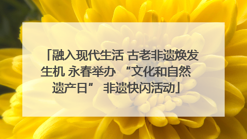 融入现代生活 古老非遗焕发生机 永春举办 “文化和自然遗产日” 非遗快闪活动