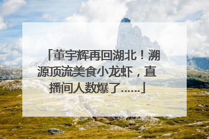 董宇辉再回湖北！溯源顶流美食小龙虾，直播间人数爆了……