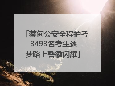 蔡甸公安全程护考 3493名考生逐梦路上警徽闪耀