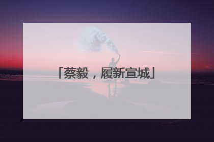 蔡毅，履新宣城