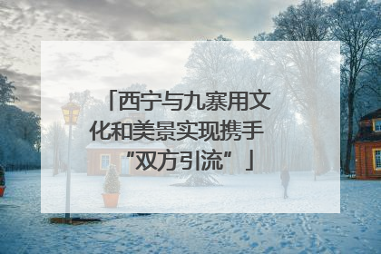 西宁与九寨用文化和美景实现携手“双方引流”