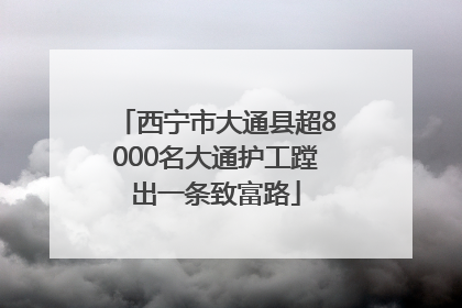 西宁市大通县超8000名大通护工蹚出一条致富路