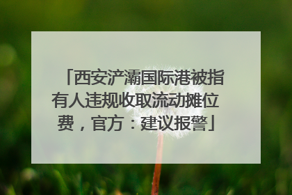 西安浐灞国际港被指有人违规收取流动摊位费，官方：建议报警