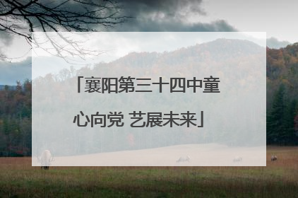 襄阳第三十四中童心向党 艺展未来