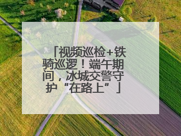 视频巡检+铁骑巡逻！端午期间，冰城交警守护“在路上”