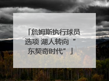 詹姆斯执行球员选项 湖人转向“东契奇时代”