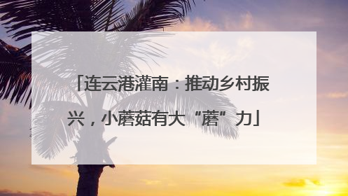 连云港灌南：推动乡村振兴，小蘑菇有大“蘑”力